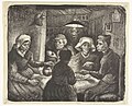 The Potato Eaters. 1885. Lithograph.