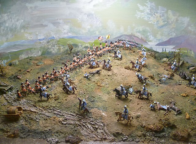 A diorama of the action in the Regimental Museum at Stirling Castle