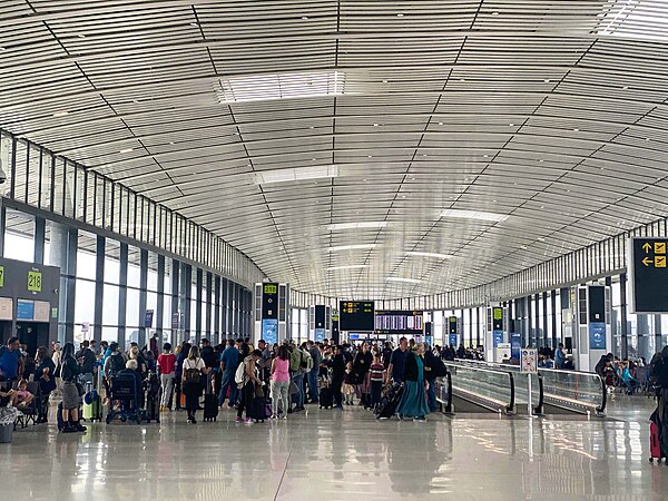 Departure gates area at the new Terminal 2