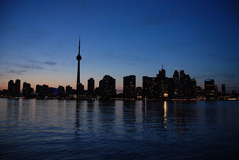 File:Toronto Night Skyline from Center Island Ferry.JPG