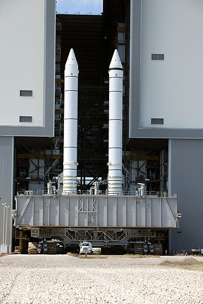 File:Two Space Shuttle SRBs on the Crawler transporter.jpg