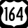 Marqueur de l'autoroute 164 des États-Unis