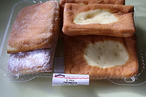 US supermarket fasnacht pastries, rectangular, Feb 2013.jpg