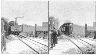 Illustration du double usage de la ligne grâce au troisième rail.