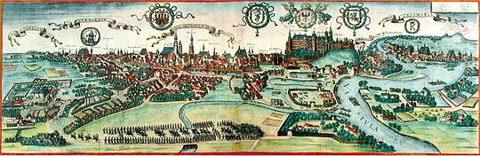 View of Krakow (Cracovia) near the end of the 16th-century View of Krakow near the end of the 16th century.jpg