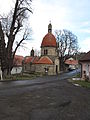 Čeština: Kostel ve Vlčím. Okres Louny, Česká republika.