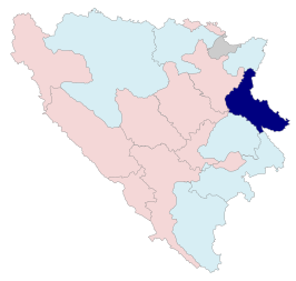 Kaart van Vlasenica