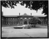 WEST (FRONT) FACADE - St. Elizabeths Hospital, C Building, 2700 Martin Luther King Jr. Avenue, Southeast, Washington, District of Columbia, DC HABS DC,WASH,221B-1.tif