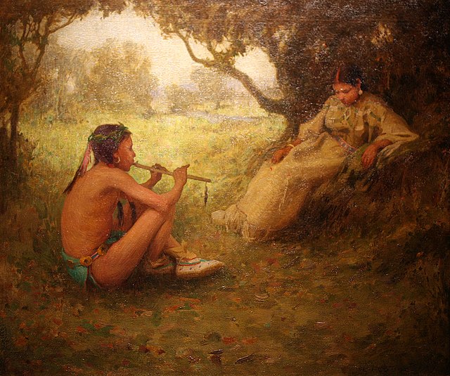 E. Irving Couse, Lovers (Indian Love Song), 1905