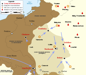 WW2_Holocaust_Poland_map-fr.svg