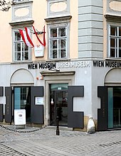 Entrance to Clock Museum in Palais Obizzi Wien - Uhrenmuseum, Portal.JPG