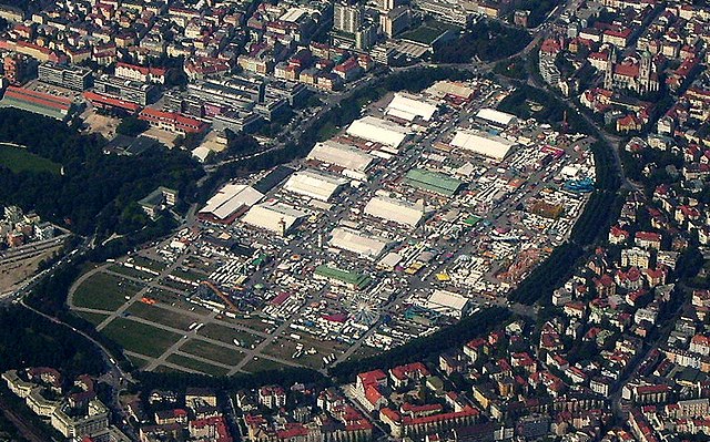 A Oktoberfest, visto aérea