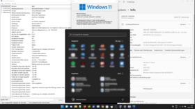 Capture d'écran de Windows 11 montrant la nouvelle barre des tâches et le nouveau menu démarrer.