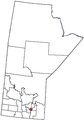 Location map within Manitoba