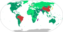 World map of countries' current and historical stop sign shapes:

.mw-parser-output .legend{page-break-inside:avoid;break-inside:avoid-column}.mw-parser-output .legend-color{display:inline-block;min-width:1.25em;height:1.25em;line-height:1.25;margin:1px 0;text-align:center;border:1px solid black;background-color:transparent;color:black}.mw-parser-output .legend-text{}
Octagonal
Historically circular, now octagonal
Triangular
Historically triangular, now octagonal
Circular
Unknown World stop sign shapes.svg