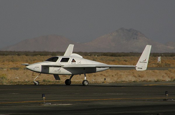 The Rocket Racer on landing roll-out at Mojave.