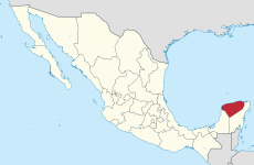 Yucatan in Mexico (location map scheme).svg