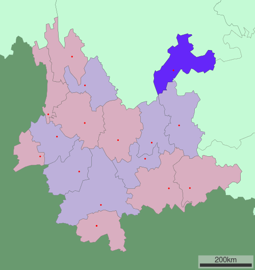 Location of Zhaotong in Yunnan