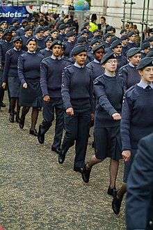 RAF Air Cadets marching in a parade "Lord Mayor's Show" London 2006 (295241544).jpg