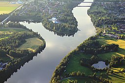 Elvmødet mellem Västerdalälven og Österdalälven i Djurås, Gagnefs kommune.