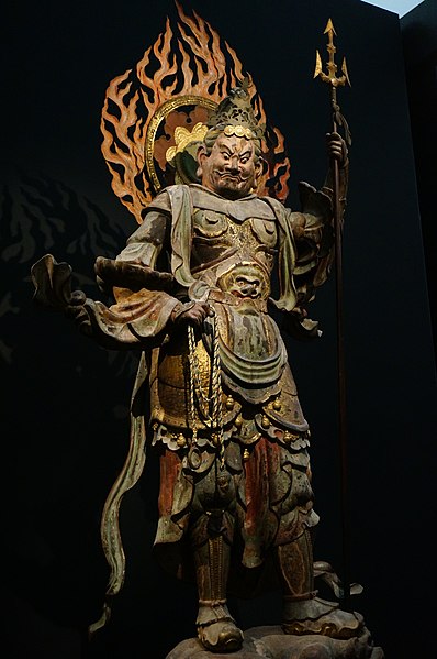 File:広目天, Virūpākṣa, Heian period, Jōruri-ji.jpg