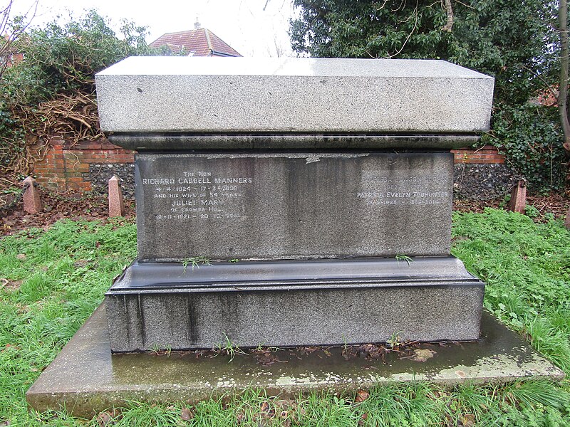 File:-2021-12-12 Cabbell Manners Tomb chest, Cromer old cemetery, Holt Road, Cromer.JPG