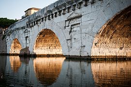 The bridge of Tiberius at night