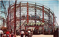 1950s post card Comet roller coaster Lincoln Park.jpg