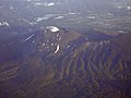 噴煙を上げる夕暮れ時の浅間山