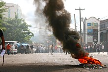 Military dictatorship had been virtually eliminated in Latin America prior to the 2009 Honduran coup d'etat. 2009 Honduras political crisis 3.jpg