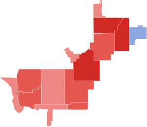 2014 Congressional election in Illinois' 13th district by county.svg