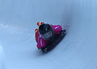 Christian Jünemann beim Skeleton-Wettbewerb