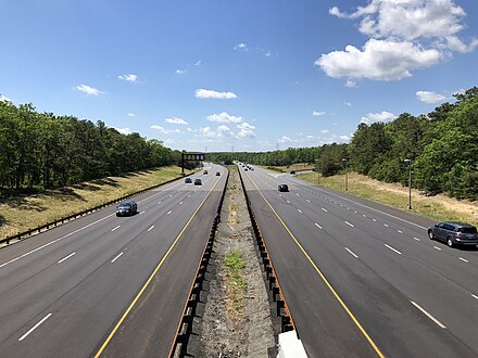 Garden State Parkway southbound at CR 614 in Lacey Township