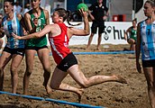 Deutsch: Beachhandball Weltmeisterschaften 2022; Tag 3: 23. Juli 2022 – Frauen, Hauptrunde, Argentinien-Deutschland 0:2 (16:18, 15:19) English: 2022 Beach handball World Championships; Day 3: 23 July – Women Main Round – Argentina-Germany 0:2 (16:18, 15:19)