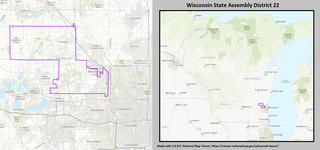 <span class="mw-page-title-main">Wisconsin's 22nd Assembly district</span> American legislative district in Ozaukee County and Washington County, Wisconsin