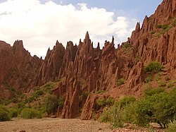 Sur la vojo al "Cañón del Inca" proksime de Tupiza