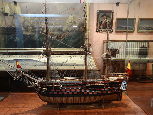 Model of the Santísima Trinidad at the Museo Naval de Madrid