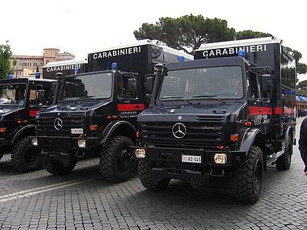 Carabinieri Mercedes Unimog 3000 – 5000 mobile labs for CBRN (Chemical, Biological, Radiological & Nuclear) activity