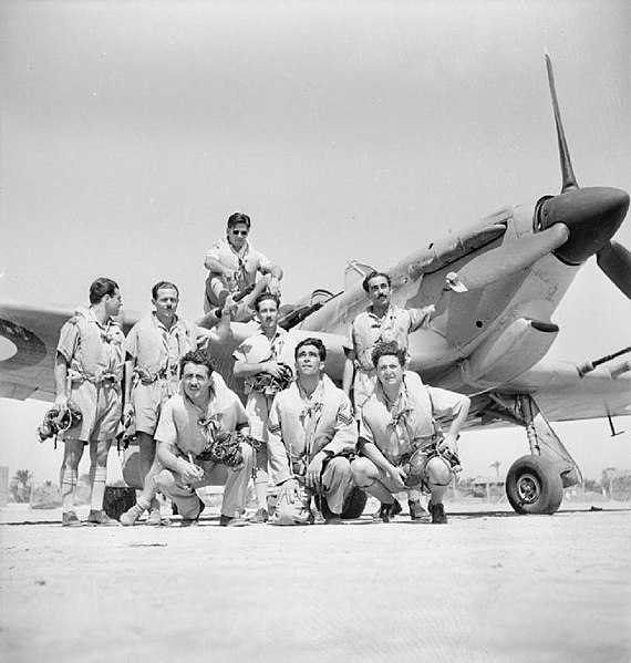 Greek pilots of the 335th Fighter Squadron in Egypt, 1942.
