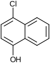 Structural formula of 4-chloro-1-naphthol