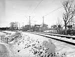 A 1935 photo of the Sognsvann Line near Vestgrensa