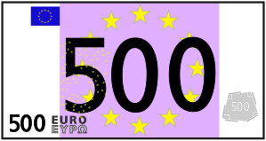 File:500 Euro Banknote - Simple Worksheet Design.svg