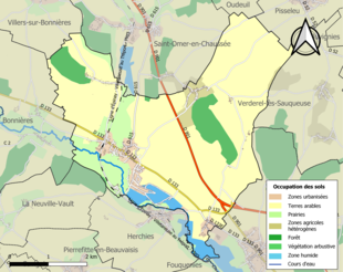 Carte de l'occupation des sols de la commune en 2018 (CLC).