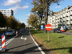 Rijksweg 2 in Maastricht (tegenwoordig ligt de weg in een tunnel)