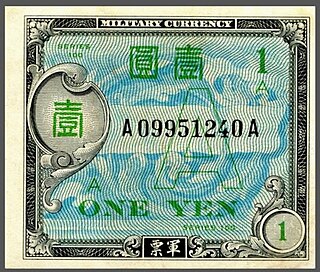 <span class="mw-page-title-main">A yen</span> Military currency used after World War II