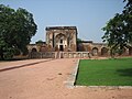 A water channel starting point, probably a hammam, within the walled enclosure, Humayun's Tomb complex.