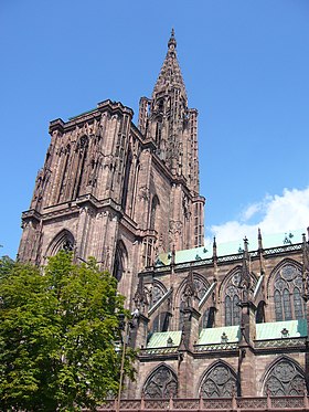 A catedral de Notre-Dame de Strasbourg.