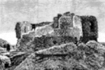 Slottet i ruiner, gravyr från 1886.