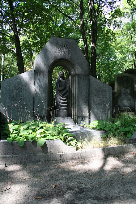 Grób Aleksandra Lednickiego na warszawskim cmentarzu Powązkowskim