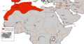 L'Empire almohade entre 1147 et 1269.